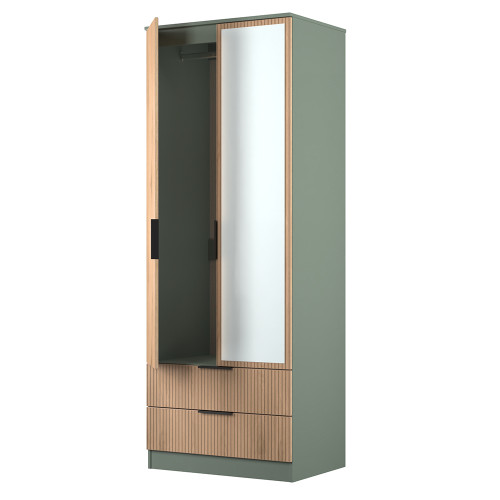 Java Standard 2 Drawer Mirrored Wardrobe Ready Assembled Bedroom Java standard 2 drawer mirrored wardrobe ready assembled bedroom